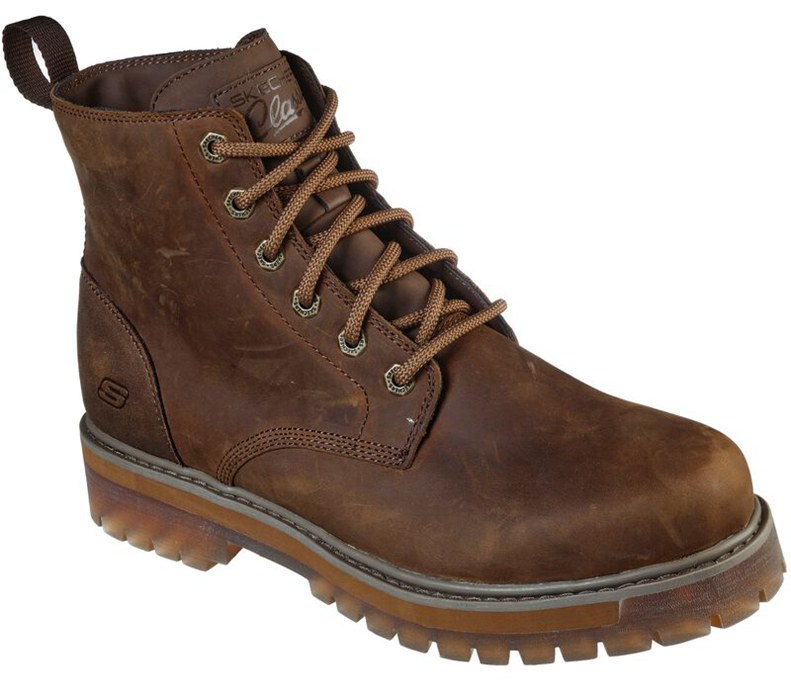 Skechers Alley Cats - Talgen - Mens Boots Brown [AU-PP0658]